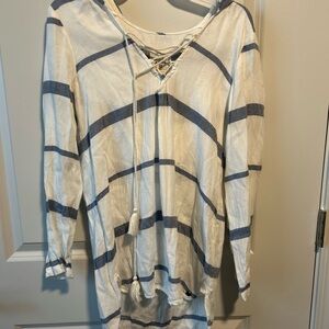 Billabong Blue and White Striped Tunic